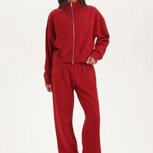 Set Active Midweight Sweats Staple Set Funnel Zip & Straight Leg Sweatpants Set